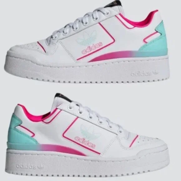 Adidas Womens Forum Bold 'White Clear Aqua Adidas / Sneakers / - Picture 1 of 9